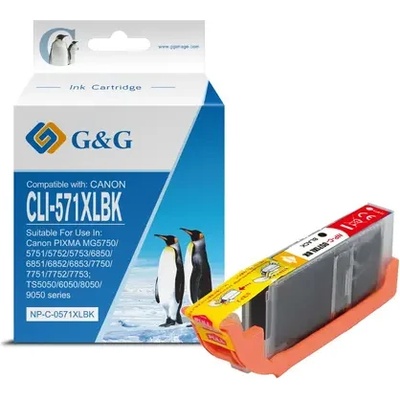 Compatible ГЛАВА ЗА CANON PIXMA MG 5750/5751/5752/5753/6850/6851/6852/6853/7750/7751/7752/7753 - HIGH CAPACITY - Black - BS0331C - /571/ - CLI-571XLBK (CLI5 (200CANCLI571BXL)