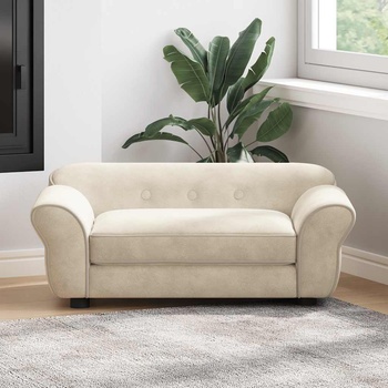 vidaXL Dog sofa 72x45x30 cm cream plush 171042