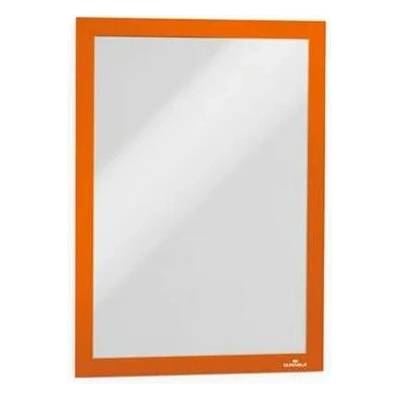 DURABLE Informačný panel, A4, samolepiaca zadná strana, DURABLE "DURAFRAME", oranžová