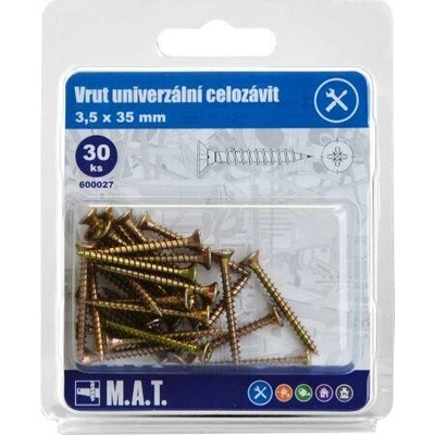 vrut un.celozávit 3,5x 35mm ZZ (30ks)