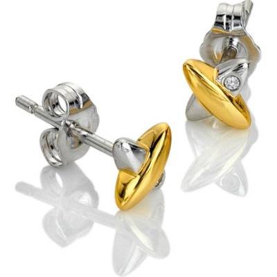Hot Diamonds Bicolor jemné náušnice s diamanty Coupled DE859
