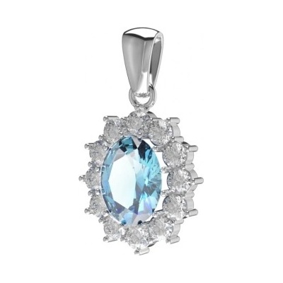 Couple přívěsek Diana se světle modrým zirkonem bílé zlato přívěsek 6850005 0 0 3