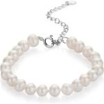 Swan Гривна със сладководни бели перли 7, 5-8мм R04378BW Swan