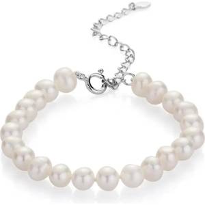 Swan Гривна със сладководни бели перли 7, 5-8мм R04378BW Swan