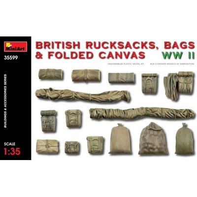 MiniArt British Rucksacks Bags & Folded Canvas WWII 35599 1:35