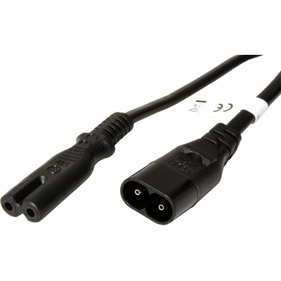 PremiumCord Kabel síťový prodlužovací IEC 60320 C7>C8 230V 2m kpso2