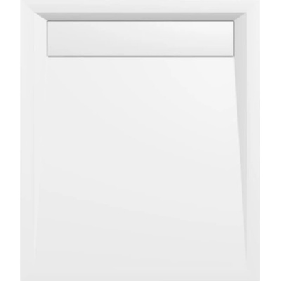 Polysan VARESA sprchová vanička z liateho mramoru so záklopom, obdĺžnik 100 x 80 x 4 cm 71605
