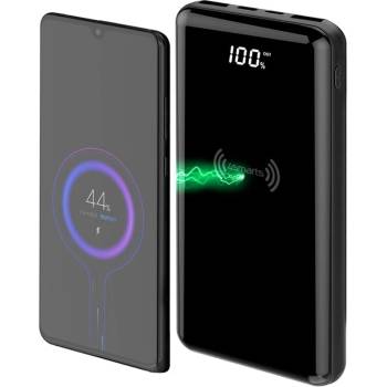 4smarts Външна батерия/power bank/ 4smarts VoltHub Ultimate 2, 10000mAh, 12V/1.5A, 18W, 37Wh, технология QI, LED дисплей, черена (4S459355)