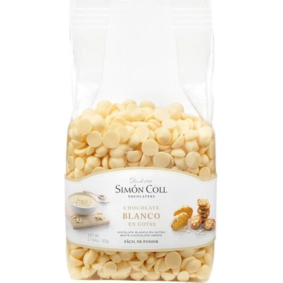 Simón Coll Čokoládové dropky z bielej čokolády 0,5 kg