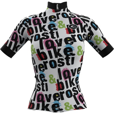 Rosti BIKE and LOVE lady dlouhý zip white-black-mix