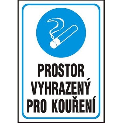 MAGG Prostor vyhrazený pro kouření - plastová tabulka A4