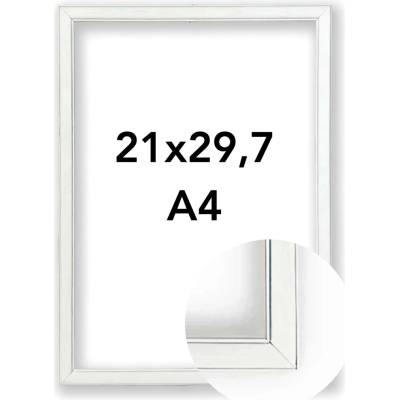 Fotorámeček Berlín Rozměr: A4 - 21 x 29,7 cm, Barva: Bílá, Typ zasklení: Plexi