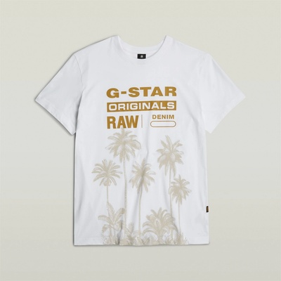 G Star Тениска G Star Palm Originals T-Shirt - White