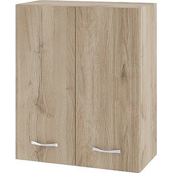 ИРИМ Горен шкаф с две врати и рафт Сити АРДА-3 дъб сонома арвен / дъб сонома арвен 60 см