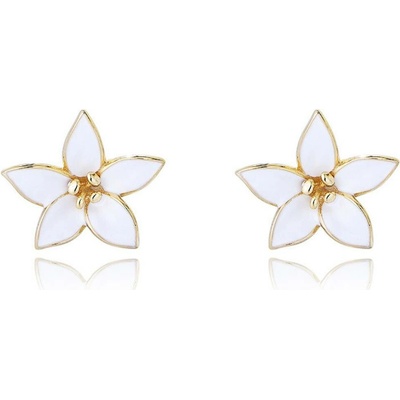Olivie stříbrné náušnice LILIE GOLD 9280