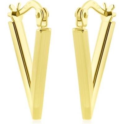 GEMMAX Zlaté náušnice trojúhelníky GLEYN-03492