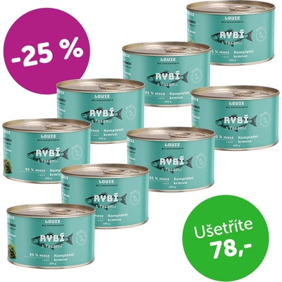 Louie Rybí s řasami 8 x 200 g
