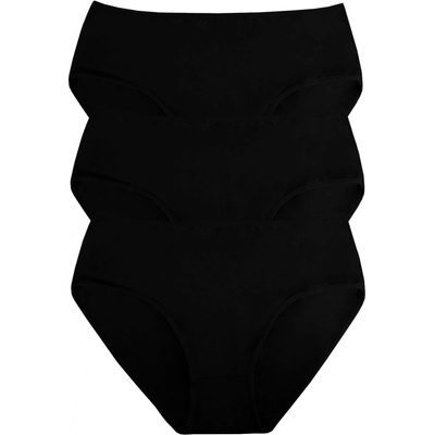 Blaze Plus Size bambusové nohavičky 3 ks čierna
