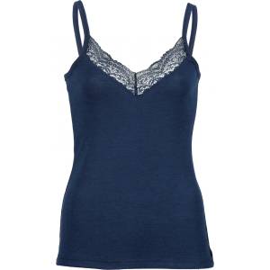 Engel Дамско копринено термобельо Engel Women's Top with Lace Silk base layer - Marine - размер 46/48 (EU) (114-1895-0114)