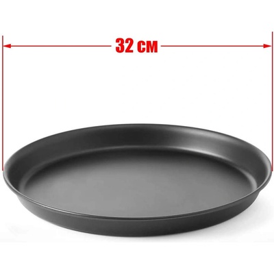 32 см. тава за пица от черна въглеродна стомана (441b/32)