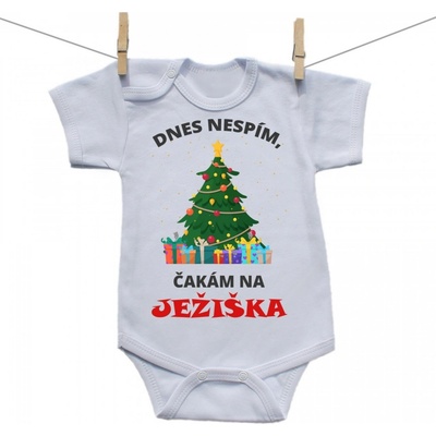 Boodyy Body s krátkym rukávom Dnes nespím čakám na Ježiška