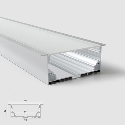 Polaris Алуминиев профил за LED лента Eco Line 91 BM с широк дифузер | 29, 41€ (57, 53 лв) (56)