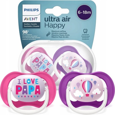 Avent Ultra Air Animals I Love Papa lila růžová – Zboží Dáma