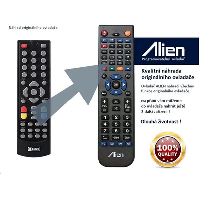 Diaľkový ovládač Alien EMOS EM180HD