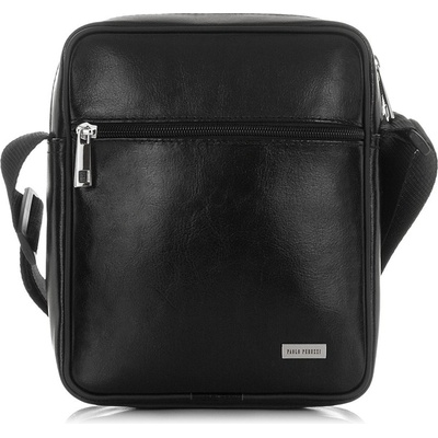 Paolo Peruzzi pánské Crossbody italská kůže černá