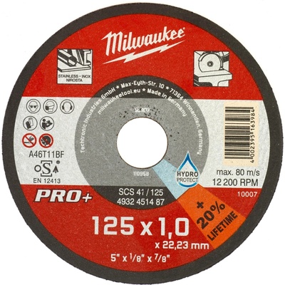 Milwaukee Řezný kotouč 125 x 1.0 x 22,23 mm 4932451487