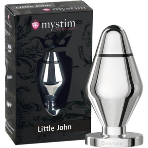 mystim Little John - малка електро анална плъг (сребриста) - lovesexshop