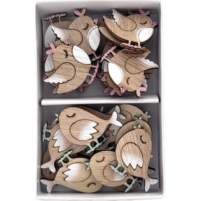 Dřevěné samolepky - kuřátka, box 24 ks – Zbozi.Blesk.cz