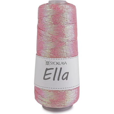 Pletací příze Ella metalická 200 g, střední, 8 růžová sv.