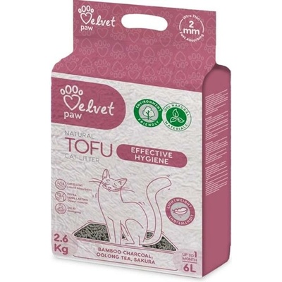 Velvet Paw Podstielka Tofu s bambusovým uhlím 6 l