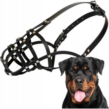 Dingo Náhubek pro psa KOŽENÝ NITOVANÝ Č. 8 ROTTWEILER MALÝ