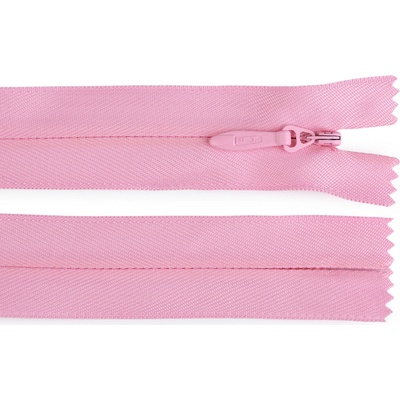 Spirálový zip skrytý No 5 délka 60 cm pevný Varianta: 134 růžová dětská světlá, Balení: 1 ks 60790/157281/281664