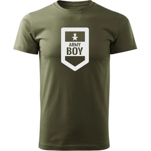 DRAGOWA Тениска с къс ръкав Army Boy, маслиненозелена, 160 г/м2 (POL0222)