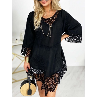 Fashionweek tunika v boho štýle zdobená prelamovanou čipkou IT-Boho coral