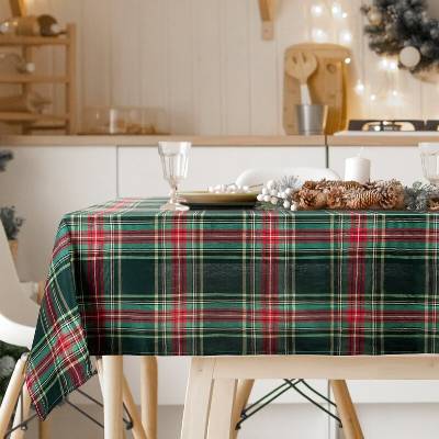 Takoy Sviatočný obrus 140x220 cm zelené škótske káro-HF-473382 | 140 x 220 cm