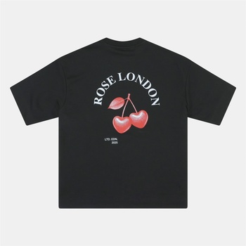 Rose London Тениска Rose London Cherries T-shirt - Black
