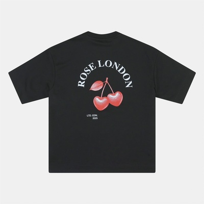 Rose London Тениска Rose London Cherries T-shirt - Black