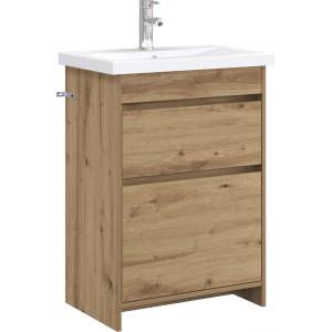 vidaXL Комплект мебели за баня Дъб артизан 61 x 40 x 84, 5 см (3404265)