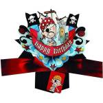 Second nature Изскачаща 3D картичка Happy Birthday Pirate