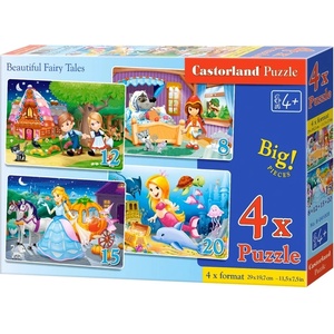 Castorland Пъзел Castorland 4 в 1 - Красиви приказки (B-041008) - baby