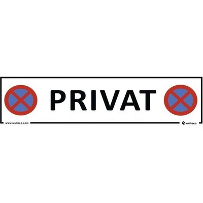Výstražná tabuľka "Privat" 400x100 mm plastová