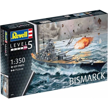 Revell Plastic ModelKit loď Battleship Bismarck 1:350