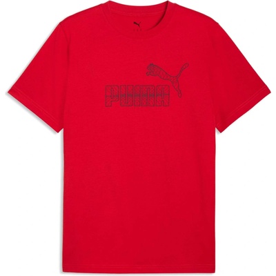 Puma Graphic NO.1 Logo červené tmavo sivé