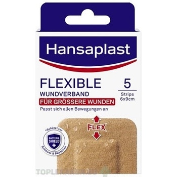 Hansaplast Flexible XXL elast.náplast 6 x 9 cm 5 ks