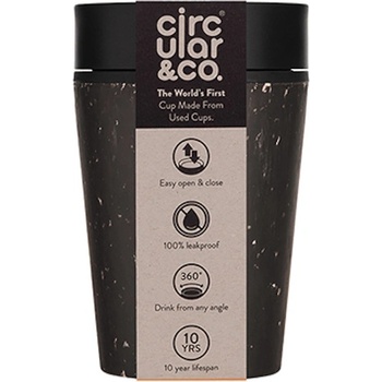 Circular & Co. recyklovaný kelímek na kávu 227 ml Barva: Černá/Hořčicově žlutá