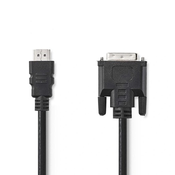 Nedis Кабел Nedis, HDMI - DVI 24+1, 5м , Черен (CCGP34800BK50)